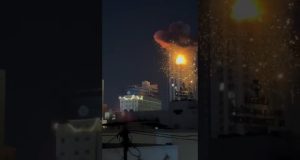 Iranian Shahed suicide drone strikes apartment building in Bahrain amid regional escalation