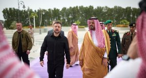President Volodymyr Zelenskyy arrives in Saudi Arabia for high-level engagements, reaffirming commitment to strengthening partnerships and advancing joint efforts for regional security.