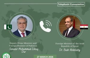 Pakistan, Egypt FMs discuss regional developments, stress dialogue, restraint