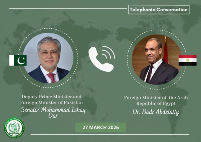 Pakistan, Egypt FMs discuss regional developments, stress dialogue, restraint