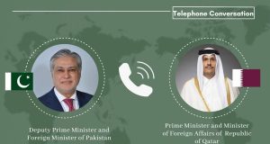 Pakistan, Qatar FMs discuss regional developments, stress urgent de-escalation