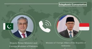 Pakistan, Indonesia FMs hold telephonic talks on regional, bilateral issues