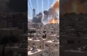Iranian ballistic missiles striking central Israel; Tel Aviv impact areas hit as air defences tested