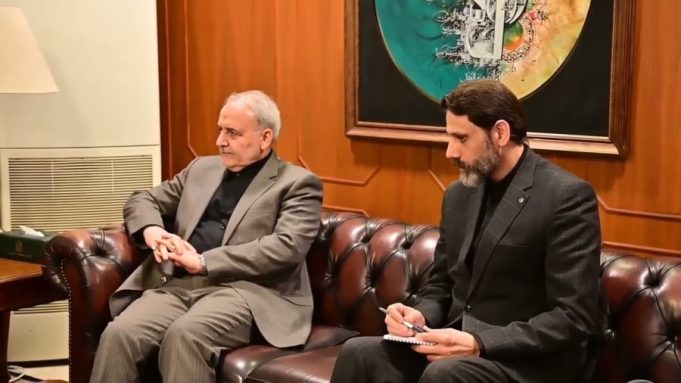 Iran envoy meets Ishaq Dar, thanks Pakistan for support; FM urges dialogue for regional peace