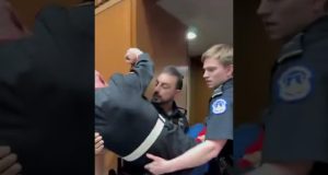 Ex-Marine injured after scuffle with U.S. Senator during anti-war protest at Capitol