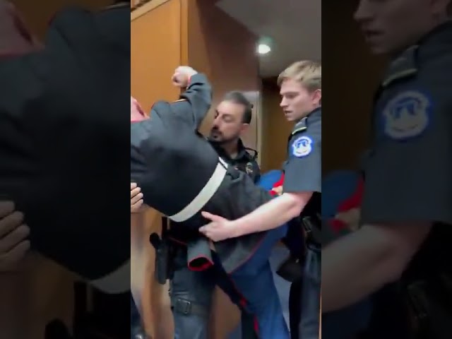 Ex-Marine injured after scuffle with U.S. Senator during anti-war protest at Capitol