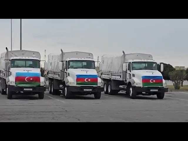 Azerbaijan sends relief convoy to Iran carrying food, water, medicines