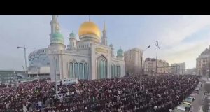 Thousands offer Eid al-Fitr prayers at Moscow Cathedral Mosque, reflecting unity, diversity
