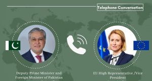 Dar, EU’s Kallas discuss regional situation, stress dialogue, diplomacy for conflict resolution