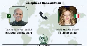 Italian PM Giorgia Meloni lauds Pakistan’s diplomatic role in US–Iran ceasefire, supports Islamabad peace initiative