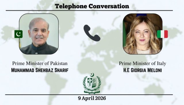 Italian PM Giorgia Meloni lauds Pakistan’s diplomatic role in US–Iran ceasefire, supports Islamabad peace initiative