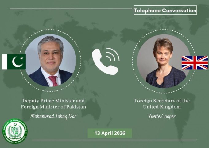 Pakistan’s diplomatic role praised as UK Foreign Secretary, FM Dar discuss regional developments