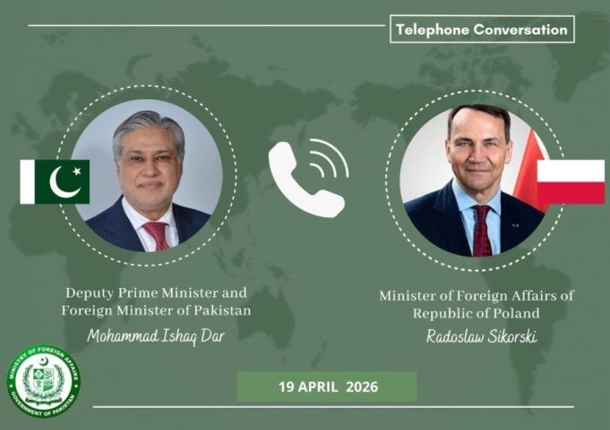 Dar, Polish FM review ties, discuss regional issues; Poland lauds Pakistan’s peace efforts
