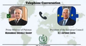 PM Shehbaz, EU Council President Costa discuss Middle East situation, stress dialogue for regional peace