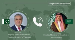 Pakistan, Saudi Arabia stress dialogue as Ishaq Dar, Faisal bin Farhan discuss regional situation