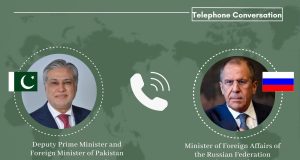 Ishaq Dar, Sergey Lavrov discuss bilateral ties, regional peace efforts in telephonic contact