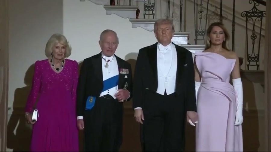 US President, First Lady accompany King Charles, Queen Camilla to state dinner
