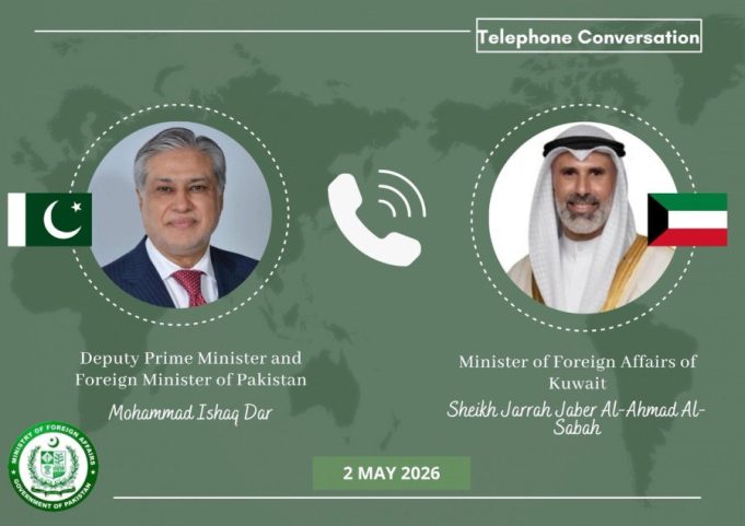Pakistan, Kuwait FMs discuss regional situation, reaffirm strong fraternal ties