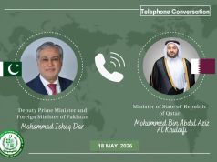 Dar, Qatari Minister discuss regional situation, stress dialogue, diplomacy