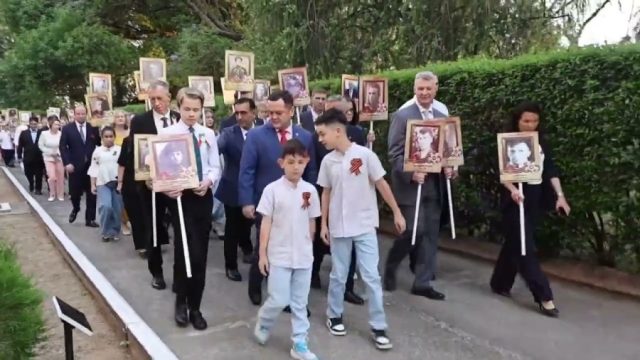 Russian Embassy in Pakistan marks 81st Victory anniversary with Immortal Regiment march