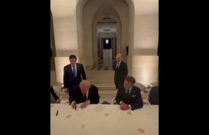 Trump signs Iran-US peace agreement at Versailles as Macron hails landmark diplomatic breakthrough
