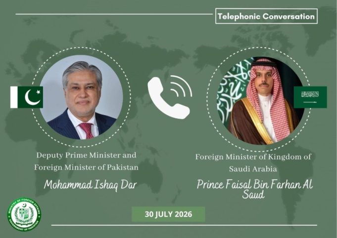 Pakistan, Saudi Arabia discuss regional developments, Palestine situation