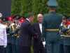 President Zardari accorded ceremonial welcome at Rukh Ordo Cultural Complex by Kyrgyz President