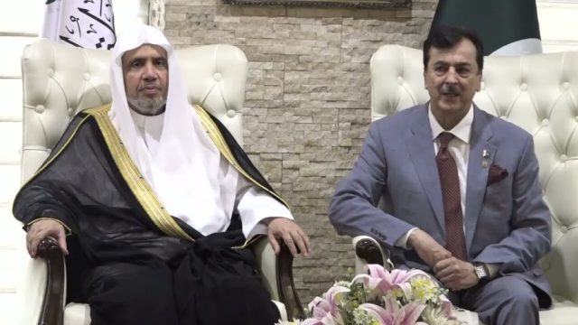 Senate chairman, MWL chief discuss Muslim unity, Pakistan-Saudi ties, global peace