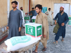 KSrelief distributes 49 food baskets to flood victims in Afghanistan