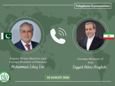 Pakistan, Iran discuss regional developments as Ishaq Dar invites Araghchi to visit Islamabad