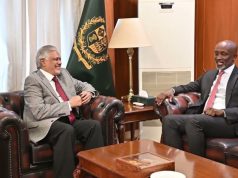 Ishaq Dar receives UN Resident Coordinator Mohamed Yahya for farewell call