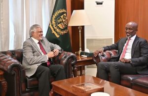 Ishaq Dar receives UN Resident Coordinator Mohamed Yahya for farewell call