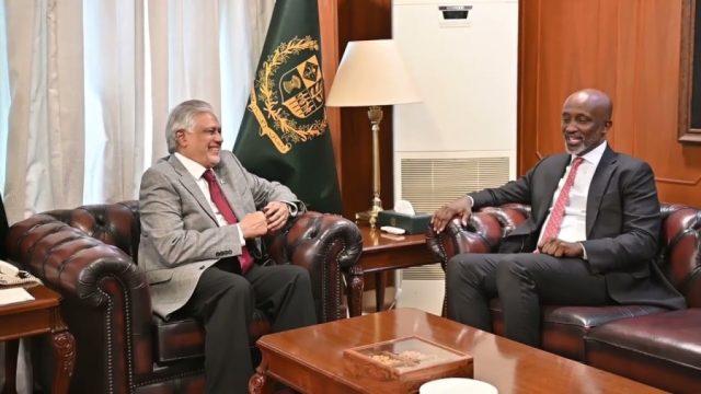 Ishaq Dar receives UN Resident Coordinator Mohamed Yahya for farewell call
