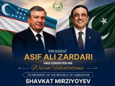 President Zardari felicitates Uzbek President on 35th Independence Day