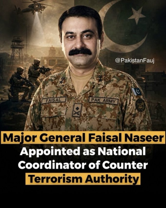 Maj Gen Faisal Naseer appointed NACTA National Coordinator for three years